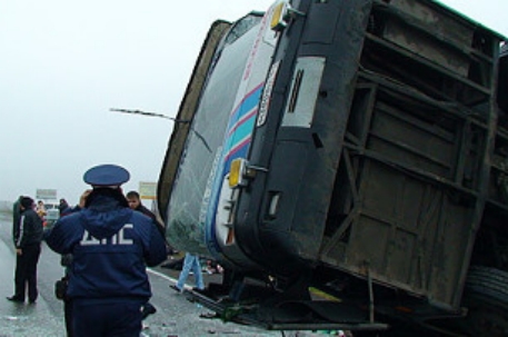 В Прикамье опрокинулся автобус со школьниками