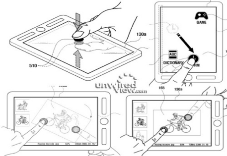 Samsung запатентует планшет с двусторонним сенсорным управлением