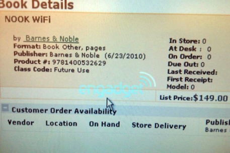 Утечка данных раскрыла выход дешевого е-ридера Nook