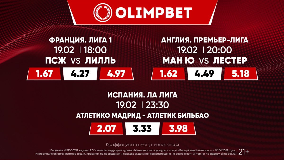 Расклады Olimpbet на главные футбольные события воскресенья