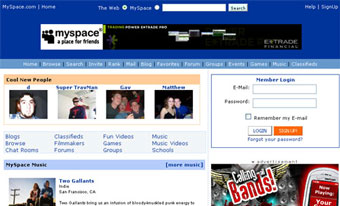 Половина подростков на MySpace обсуждает насилие и алкоголь