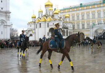 Первый в 2008 году развод караулов состоялся на Соборной площади